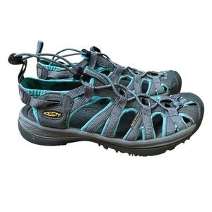 Keen Gray and‎ Turquoise Whisper Outdoor Hiking Waterproof Durable Sandals